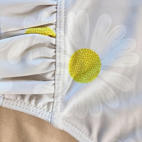 Kortni Jeane Swimsuit Bottoms High-Waist XS Daisy Yellow White Full Coverage - Picture 4 of 10